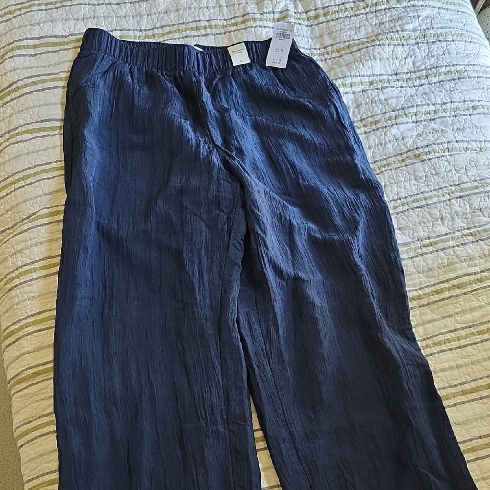 Abercrombie & Fitch Blue Wide Leg Pants